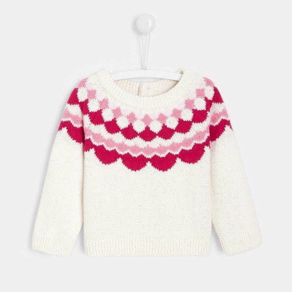 Toddler girl jacquard sweater