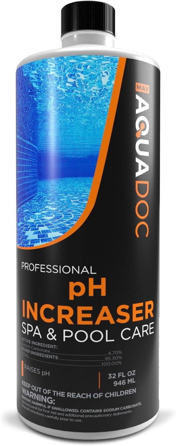 AquaDoc pH Increaser for Hot Tub - pH Up for Hot Tub Spa - pH Increaser Hot Tub Chemicals - Balance Your pH Up and Down Levels Effectively - Adjust pH Levels for Indoor & Outdoor Hot Tub Maintenance