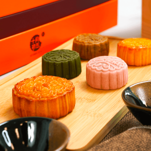 Mid-Autumn Festival Moon Cakes with various flavors