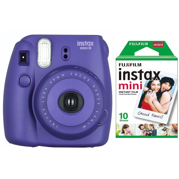 ProElectronics Distributing Inc.: Fujifilm Instax Mini 8 Instant Film Camera Grape and 10 Pack Sheets of Film
