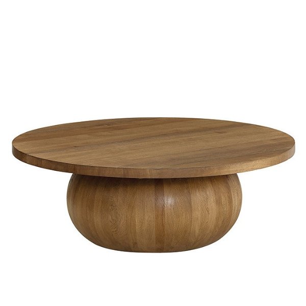 Winnona Round Wood Pedestal Coffee Table