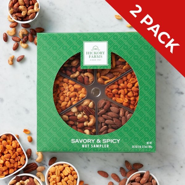 2 Pack: Savory & Spicy Nut Sampler - 39.98 USD | Hickory Farms