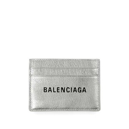 BalenciagaEveryday Metallic Leather Card Case