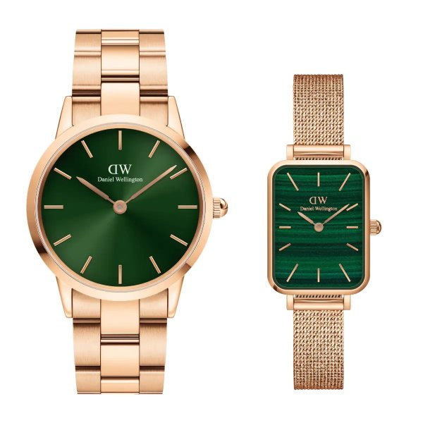 Gift Set - Rose Gold Mens & Womens watch in a gift set | DW