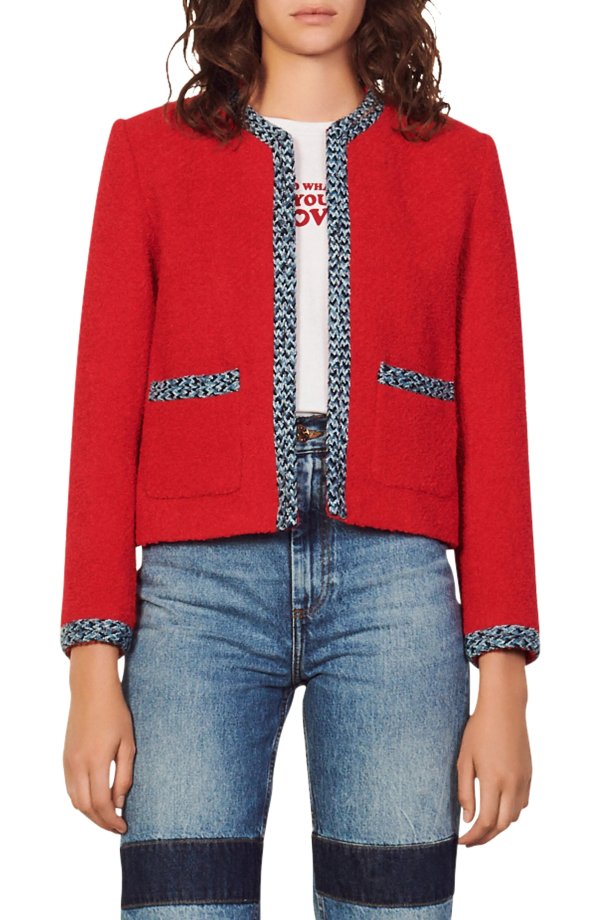 Vanessa Tweed Crop Jacket