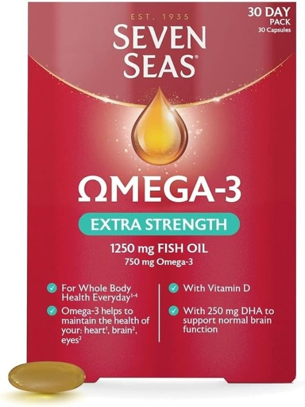 Seven Seas Extra加强 Omega-3 鱼油
