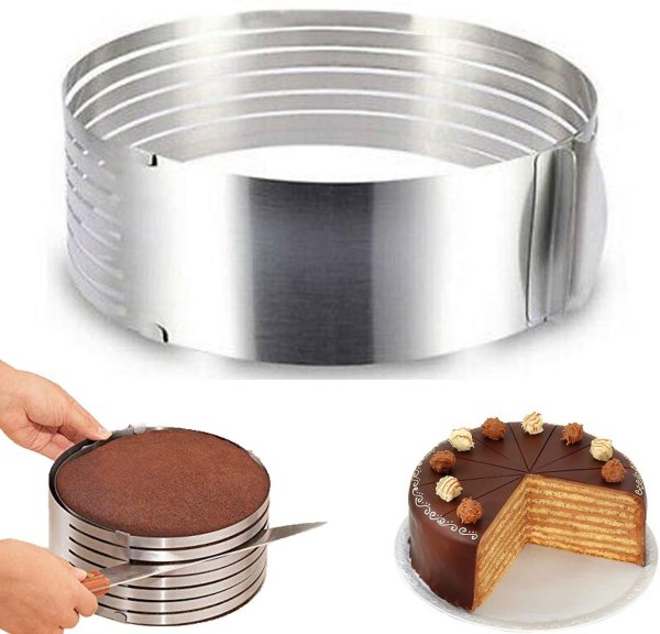RAINBEAN 不锈钢蛋糕分片器 适合6-8英寸圆形蛋糕