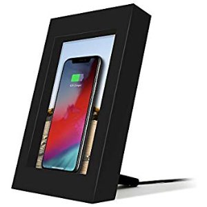 Twelve South PowerPic | Picture Frame Stand with Integrated 10W Qi Charger for iPhone