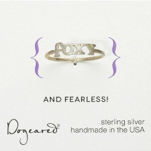 Dogeared Sterling Silver Words To Live By Foxy Ring（size 7）