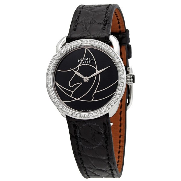 Arceau Cavales Quartz Black Dial Ladies Watch 045726WW00