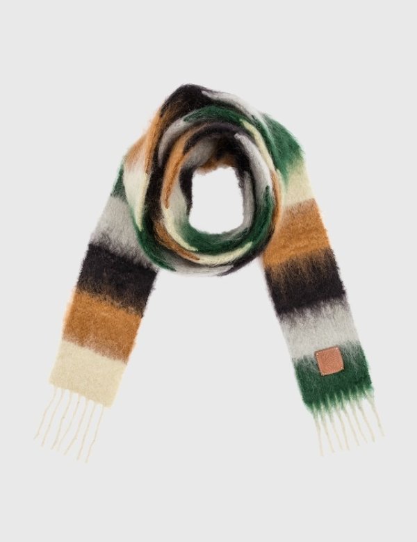 Striped Scarf In Mohair