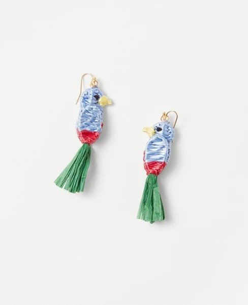 Parrot Straw Earrings | Ann Taylor