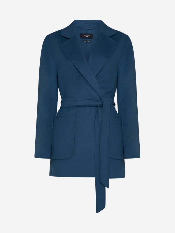 Ellisse wool-blend coat BLUE, WEEKEND MAX MARA |Danielloboutique.it