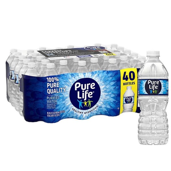 Pure Life 纯净水 16.9 fl. oz., 40瓶