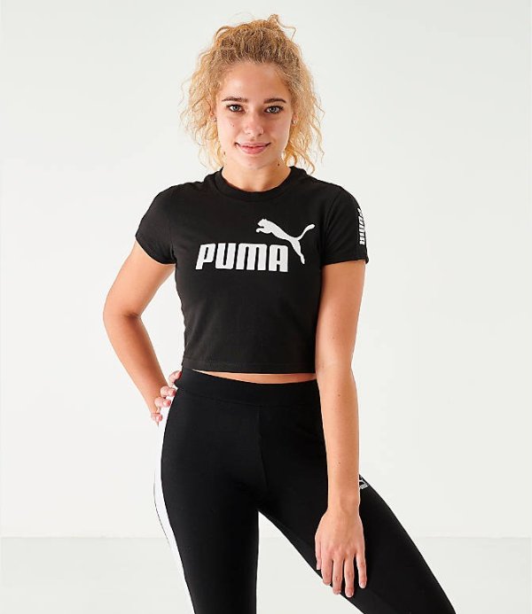 Women's Puma Amplified Fitted Logo Crop T-Shirt