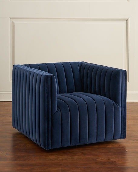 Buxton Channel Tufted Swivel Chair