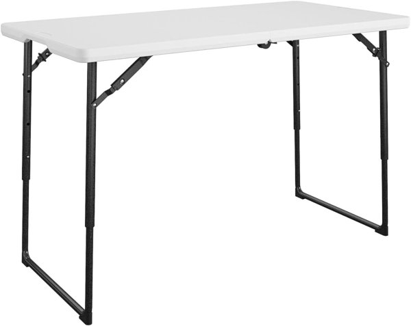 COSCO 4ft 可调节高度折叠桌 4英尺长