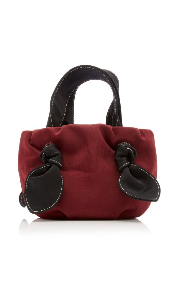 Ronnie Two-Tone Knotted Satin Tote