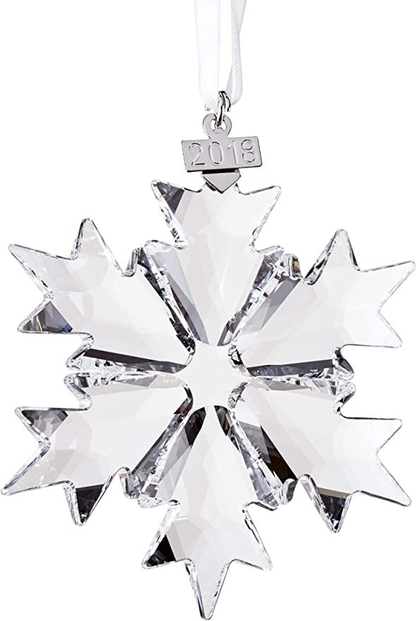 Annual Edition 2018 Christmas Ornament, Large, Clear Crystal