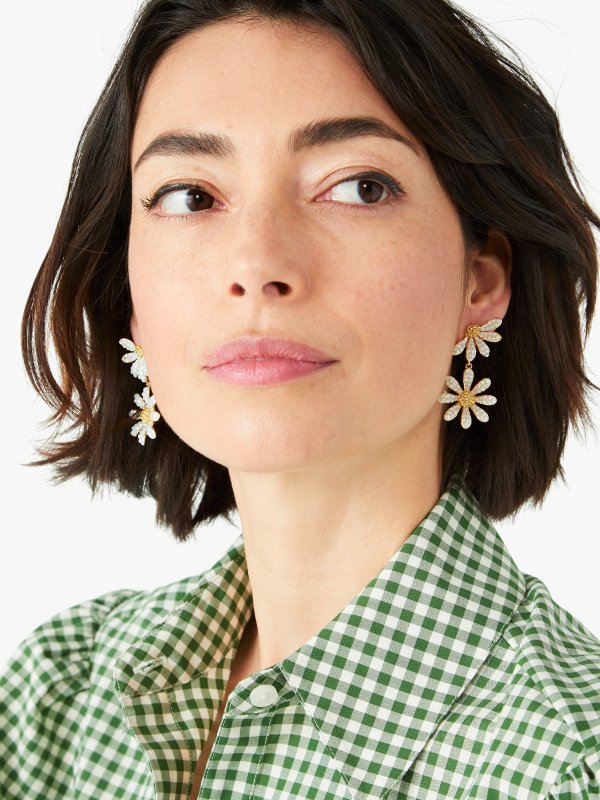 dazzling daisy drop earrings