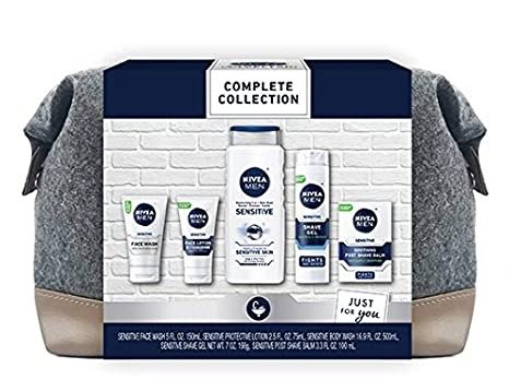 MEN Complete Skin Care Collection for Sensitive Skin, 5 Piece Gift Set