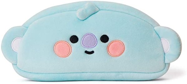 Official Merchandise by Line Friends - Baby Series KOYA Character Soft Plush Pencil Pen Case Bag Pouch with Zipper, Blue