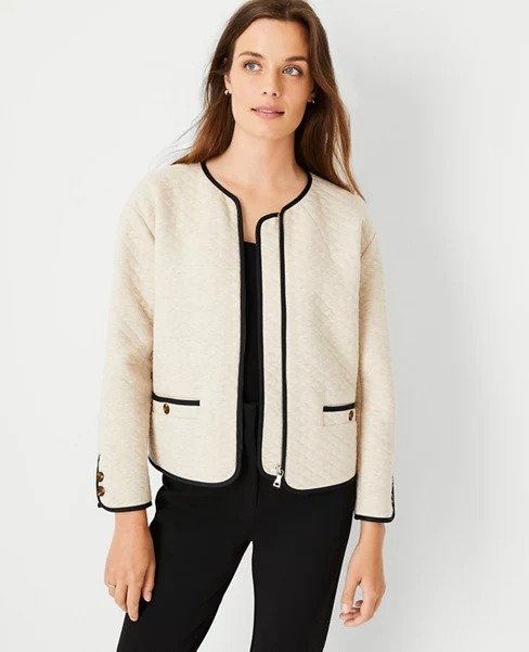 Quilted Zip Jacket | Ann Taylor
