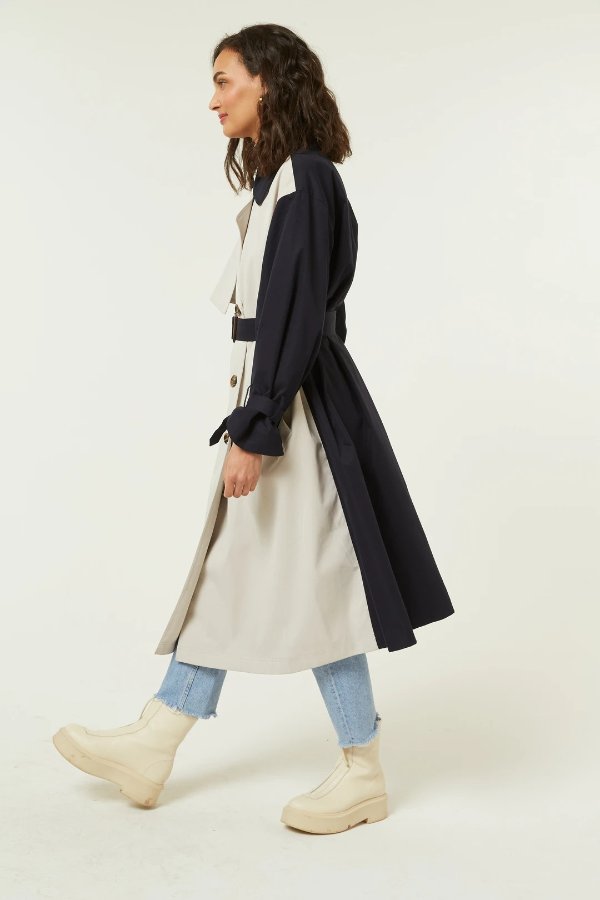 TWO TONE TRENCH