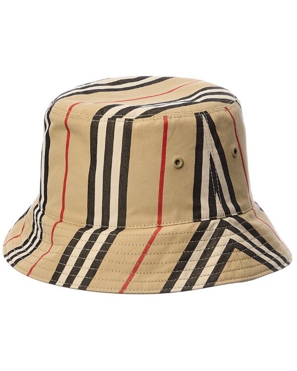 Reversible Icon Stripe Bucket Hat / Gilt