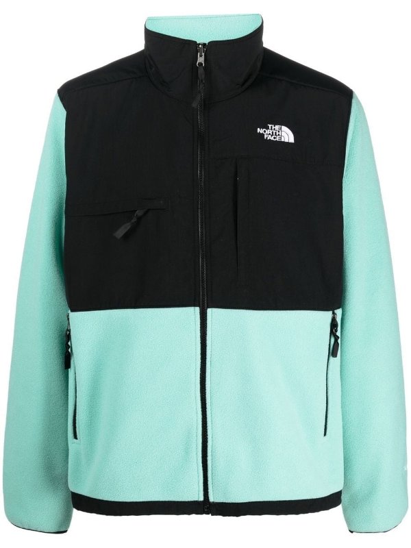 two-tone zipped fleece jacket