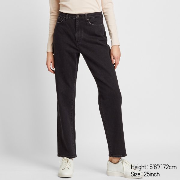 WOMEN HIGH-RISE STRAIGHT JEANS