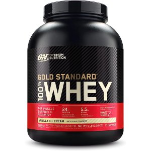 Optimum NutritionGold Standard 100% Whey Protein Powder, Vanilla Ice Cream, 5 Pound