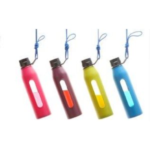 Takeya Classic Glass Water Bottle with Silicone Sleeve