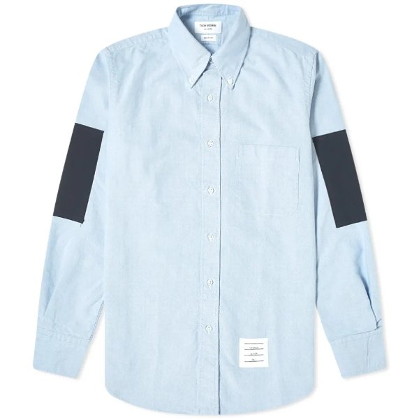 Elbow Patch Button Down Oxford ShirtLight Blue