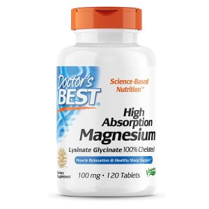 Doctor's Best High Absorption Magnesium Glycinate Lysinate 100mg 120 Tablets
