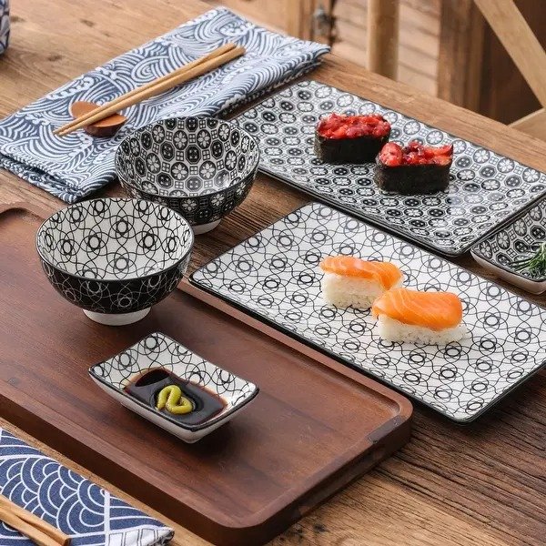 vancasso Haruka, 8-Piece Japanese Sushi Set, Service for 2
