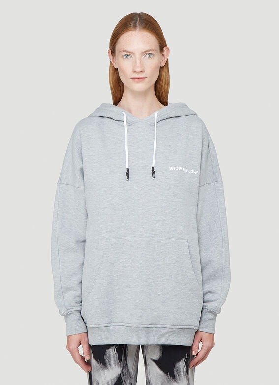 Show Me Love Hooded Sweatshirt in Grey