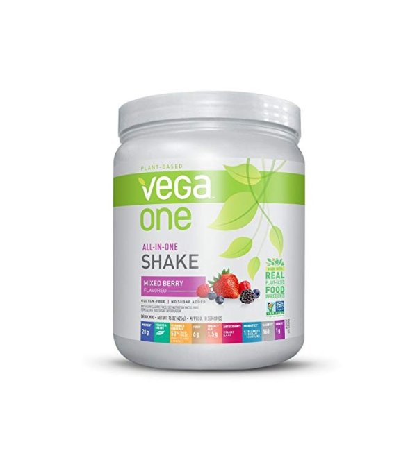 Vega One-All-In-One Plant Based Protein Powder, Mixed Berry, 0.94 lb, 10 Serving