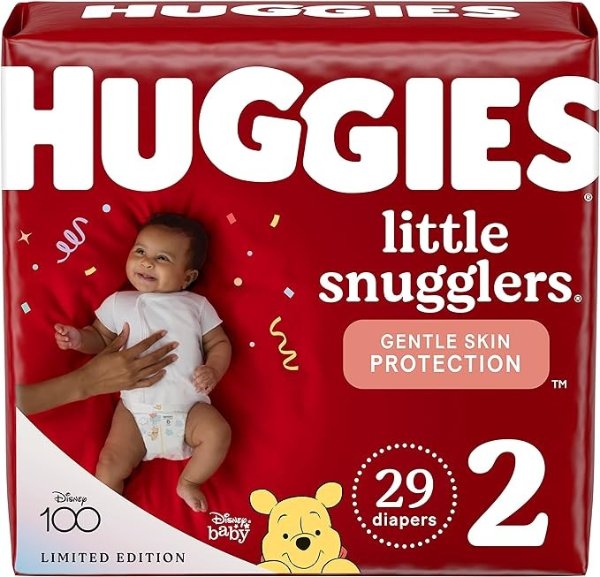 Size 2 Diapers, Little Snugglers Baby Diapers, Size 2 (12-18 lbs), 29 Count