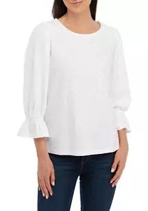Women's 3/4 Sleeve Smocked T-Shirt