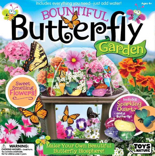 Bountiful Butterfly Garden Biosphere Terrarium - Best for Ages 5 to 12