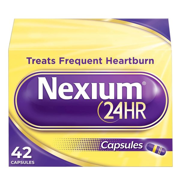 24HR Acid Reducer Heartburn Relief Capsules 42 Count