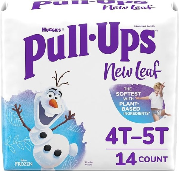 -Ups New Leaf Boys' Disney Frozen Potty Training Pants, 4T-5T (38-50 lbs), 14 Ct