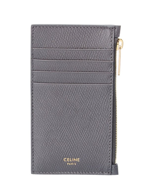 Zipped Compact Leather Card Holder