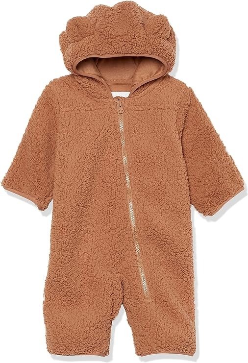 Amazon Essentials Unisex Babies' Sherpa Fleece Bunting Suit