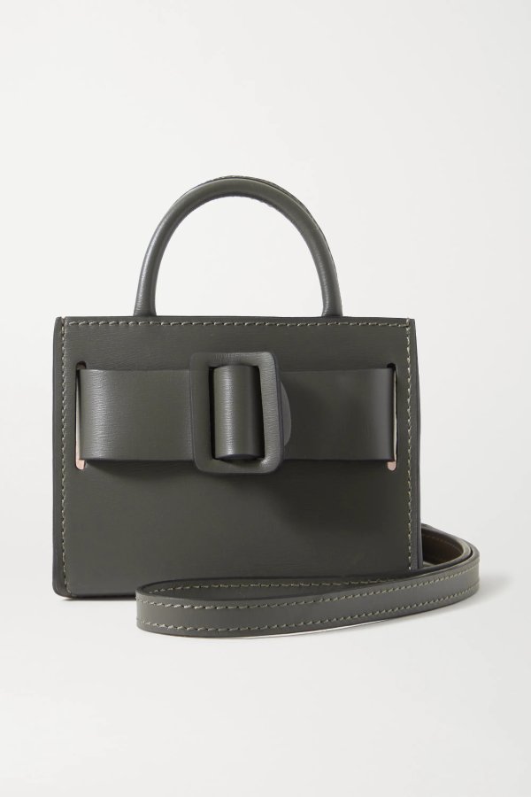 Bobby mini two-tone buckled leather tote
