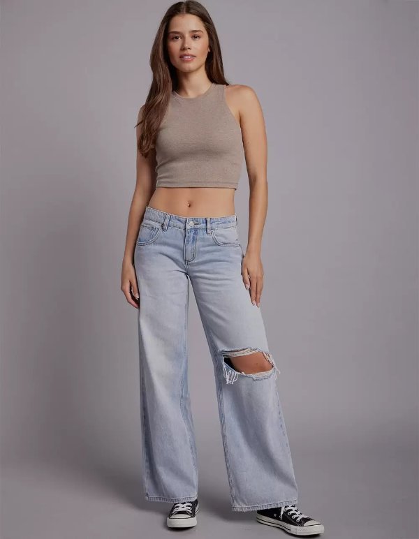RSQ Womens Low Rise Baggy Jeans - LIGHT WASH | Tillys