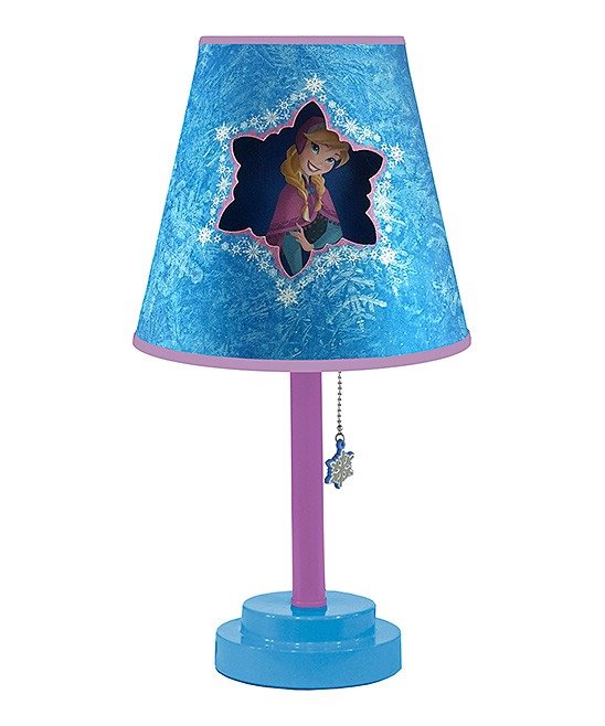 Frozen Table Lamp with Die Cut Lamp Shade