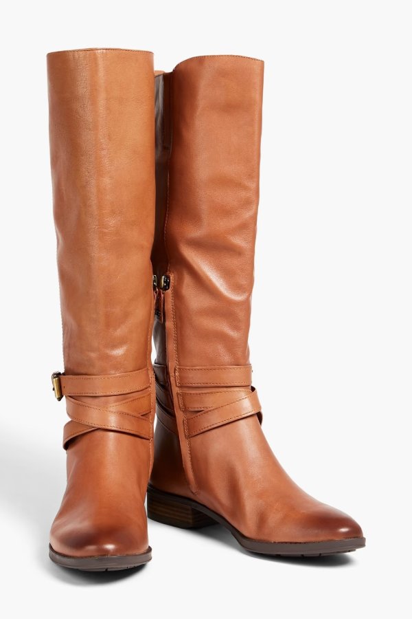 Pansy burnished leather boots