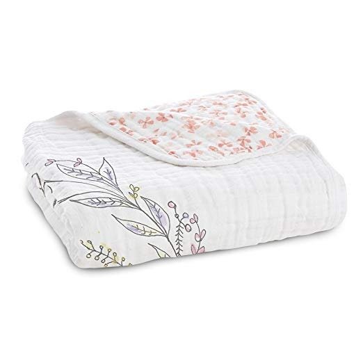 Dream Blanket | Boutique Muslin Baby Blankets for Girls & Boys | Ideal Lightweight Newborn Nursery & Crib Blanket | Unisex Toddler & Infant Bedding, Shower & Registry Gift, birdsong